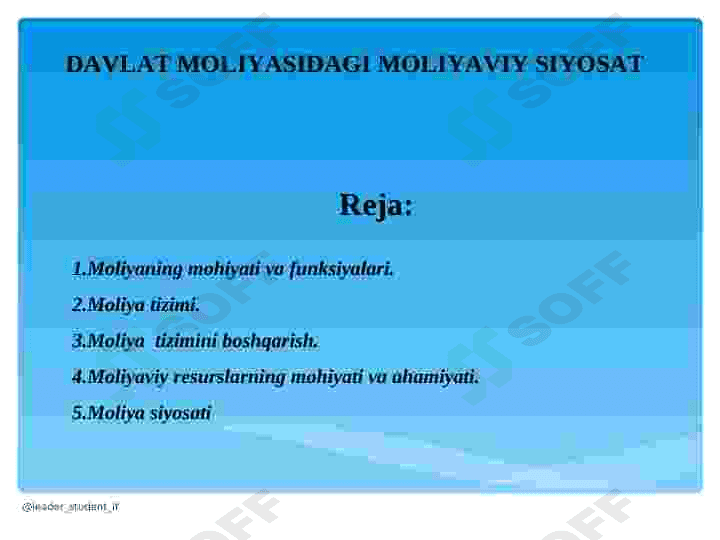 DAVLAT MOLIYASIDAGI MOLIYAVIY SIYOSAT 2