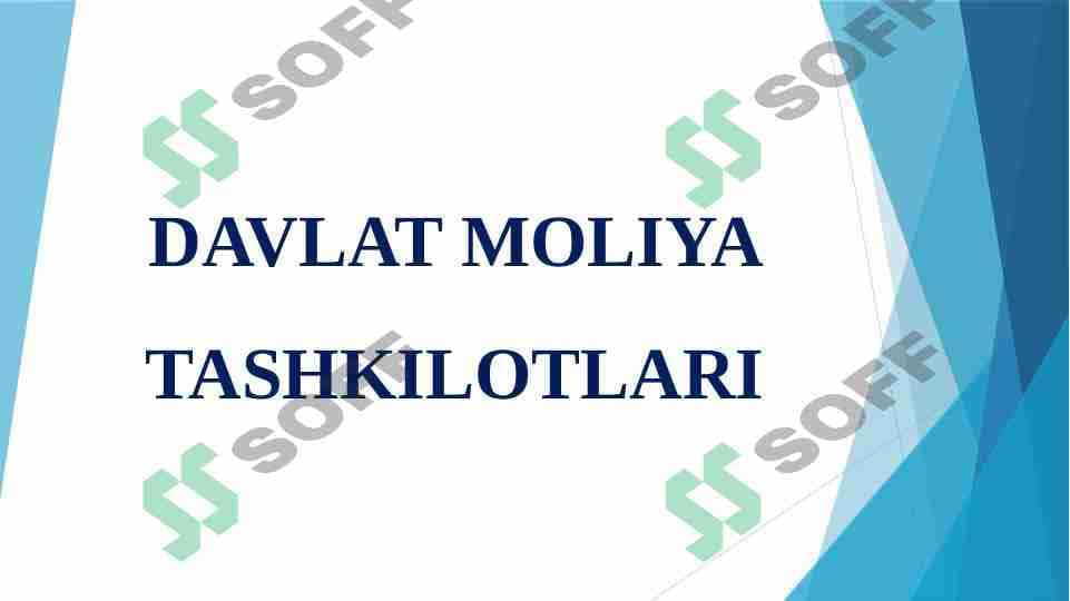 DAVLAT MOLIYA TASHKILOTLARI