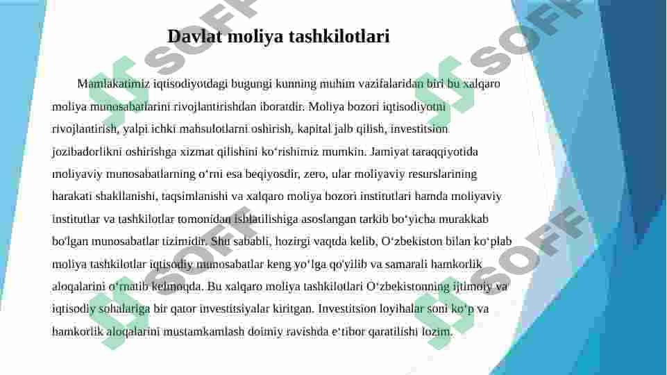 DAVLAT MOLIYA TASHKILOTLARI 2