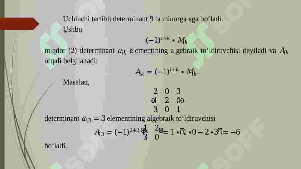 Determinantlar 7