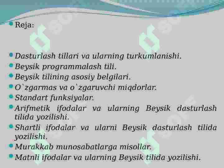 Dasturlash  tillari 2