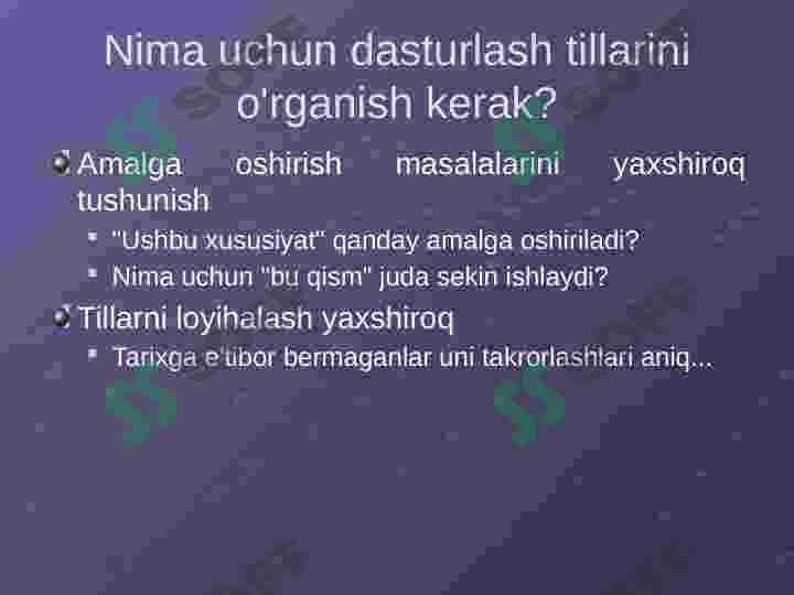 Dasturlash tillari haqida 6
