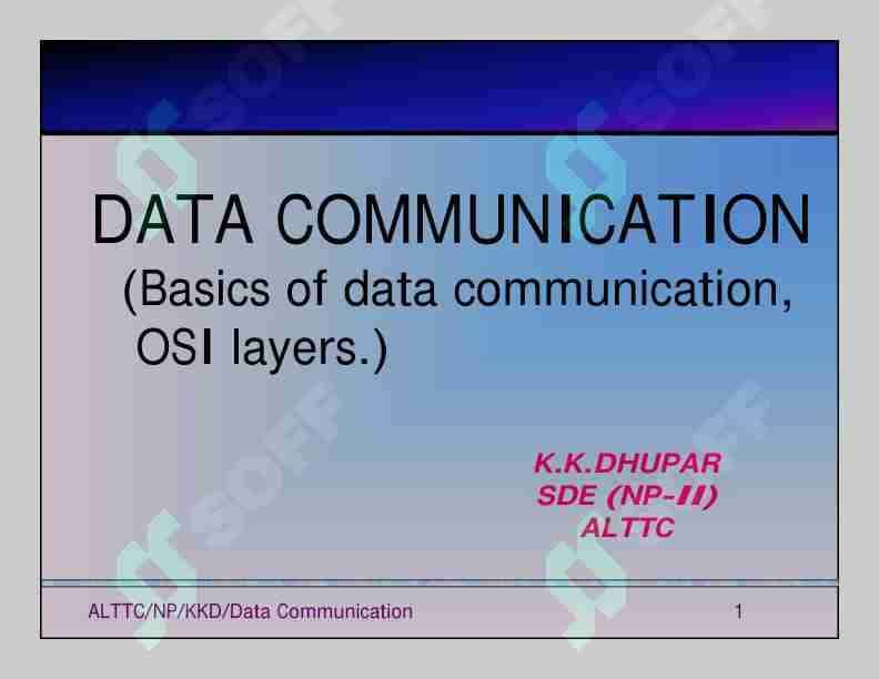 DATA COMMUNICATION