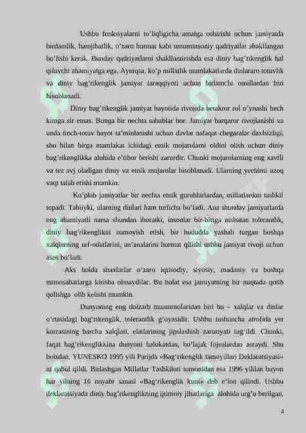 Diniy bag’rikenglik 4