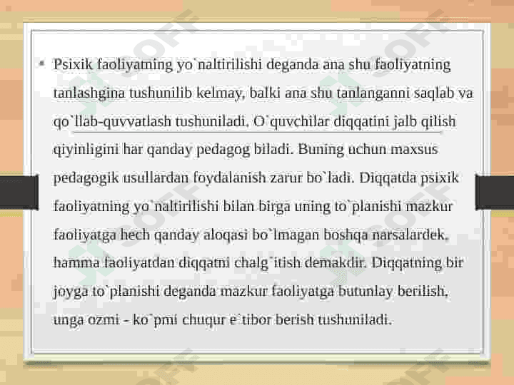 Diqqat va Sezgi. Idrok va Xayol 3