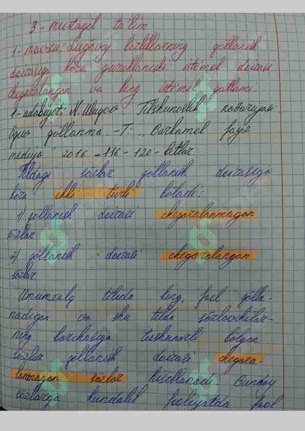 Tilshunoslik nazariyasidan mustaqil ta'lim