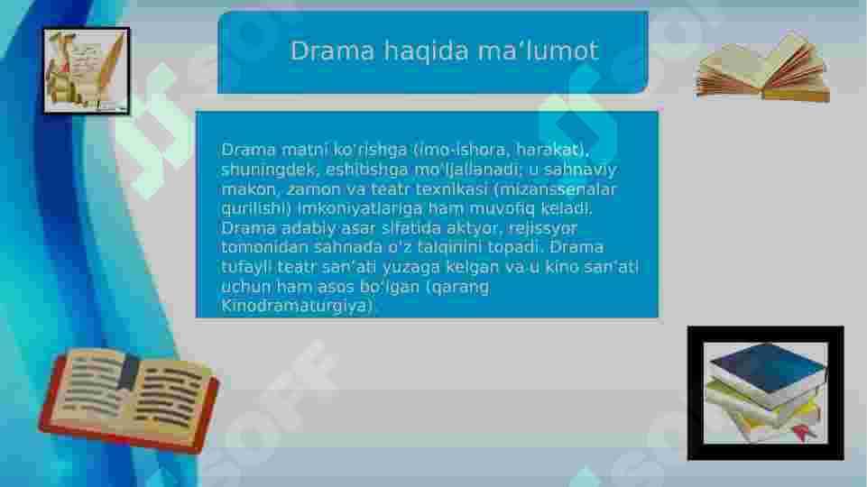 Drama haqida ma'lumot 2