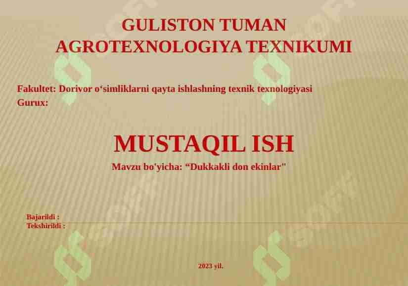 Dukkakli don ekinlar