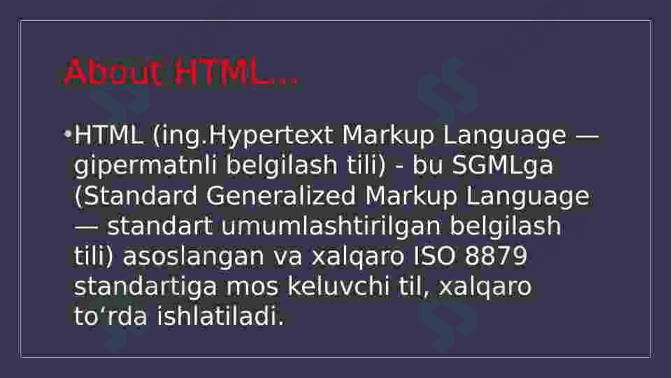 Razmetka yozuvlari: HTml, xml, Marc formatlari 2