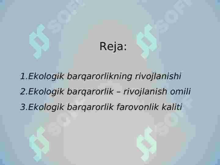 Ekologik barqarorlik 2