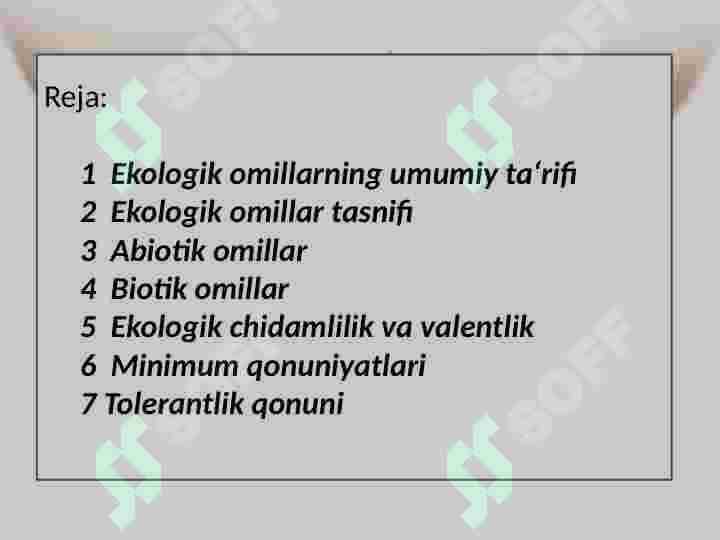 Ekologik omillar 2