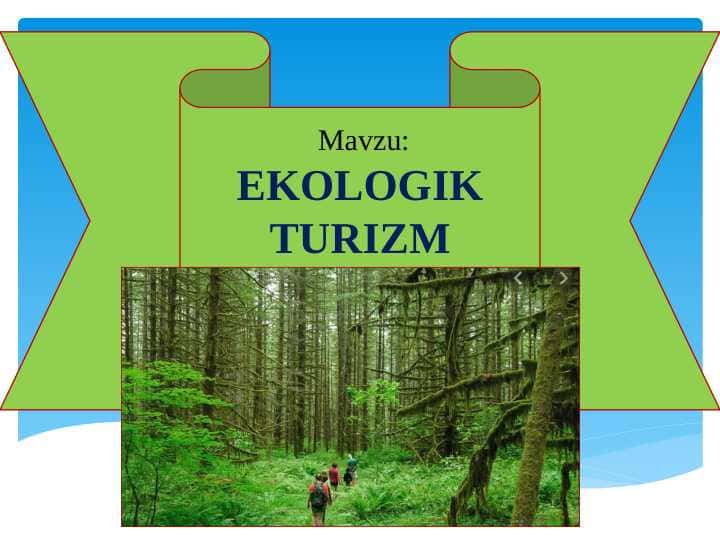 EKOLOGIK TURIZM