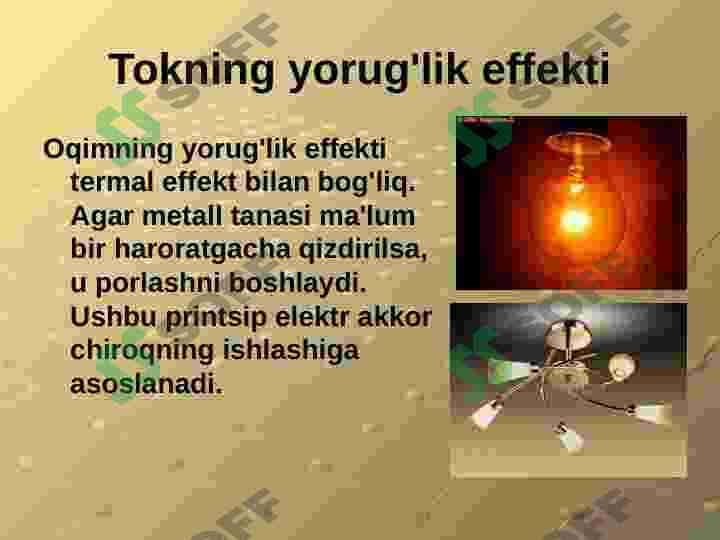 Elektr tokining harakatlari 8