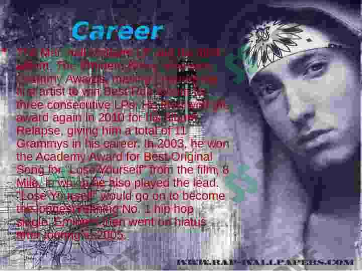 Project My favourite singer Eminem. 3