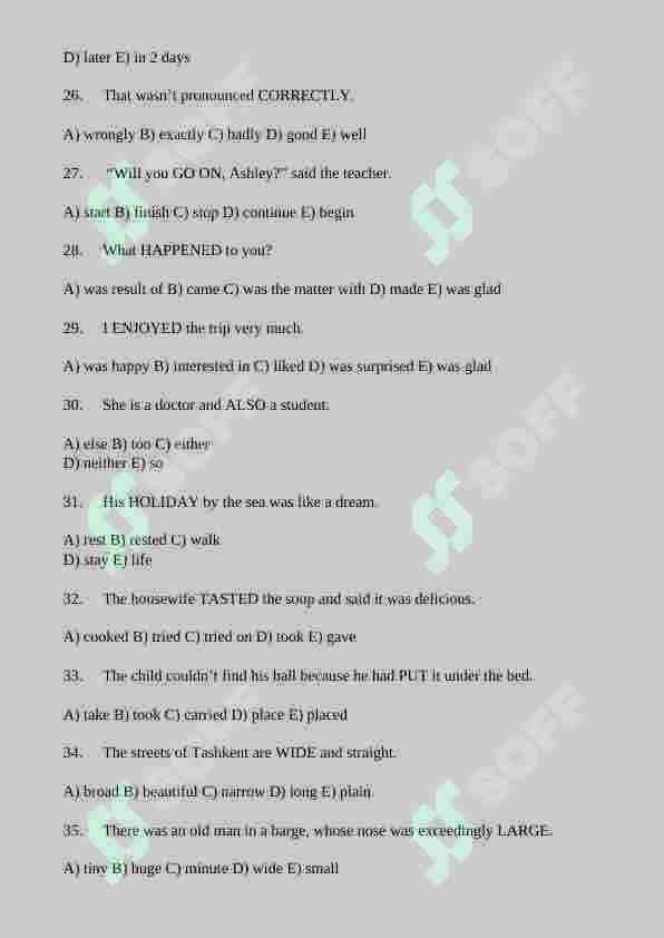 english 5000 test 4