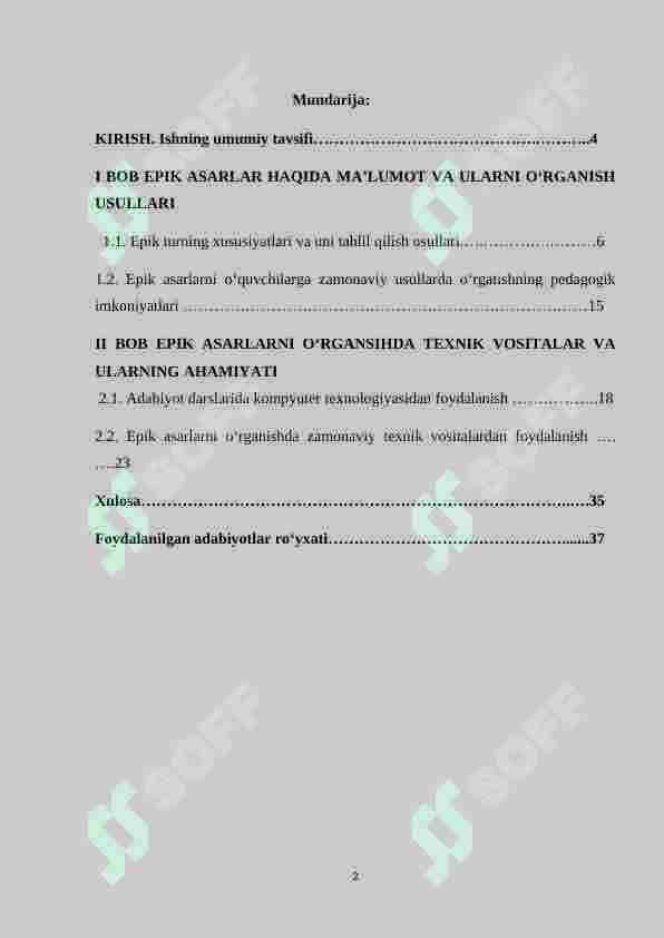 Epik asarlarni  oʻrganishda texnik vositalardan foydalanish 2