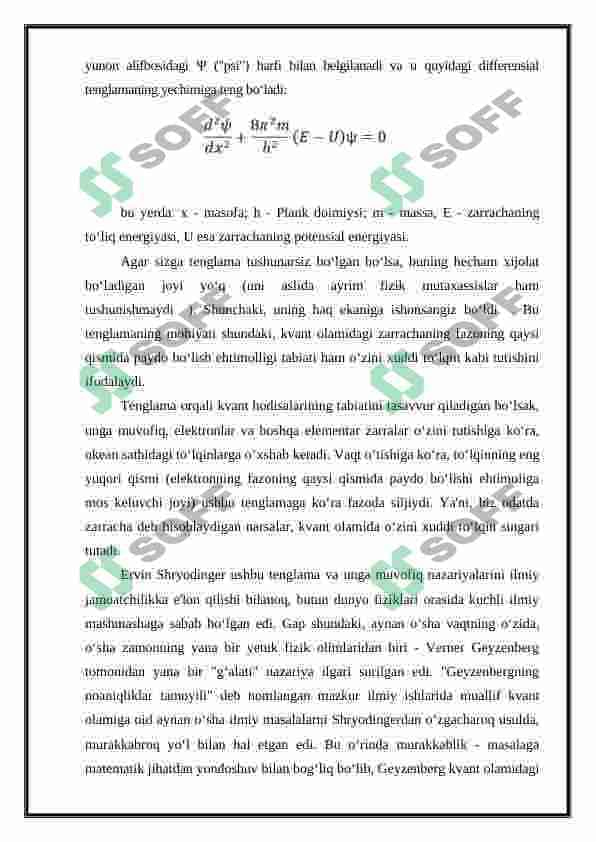 Kristal uchun shredinger tenglamasi adiabatik taqrib 8