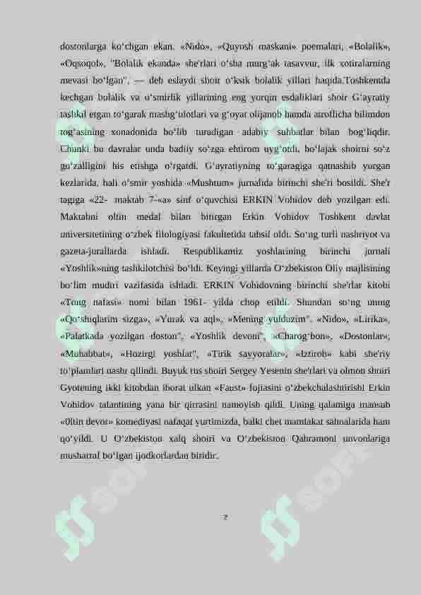 “Erkin Vohidov hayoti va ijodini oʻrganishda musiqadan foydalanish 7