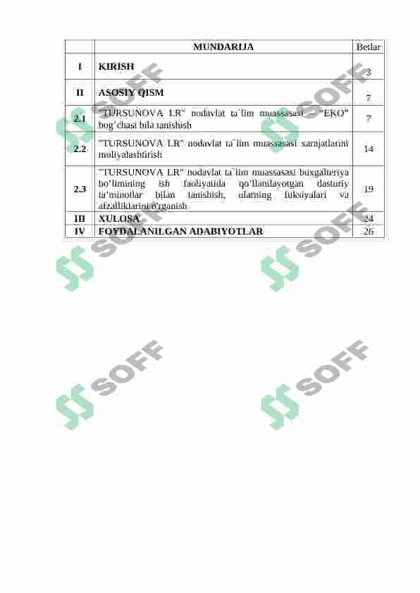 Navoiy shahar maktabgacha ta'lim muassasasida o'talgan amaliyot bo'yicha hisobot 2