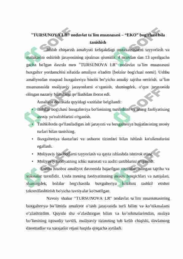 Navoiy shahar maktabgacha ta'lim muassasasida o'talgan amaliyot bo'yicha hisobot 7