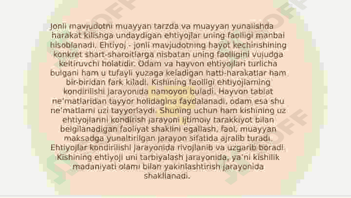 Faoliyat va faollik 5