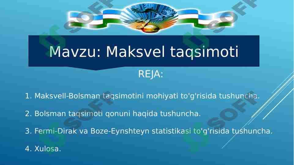 Maksvel taqsimoti 1