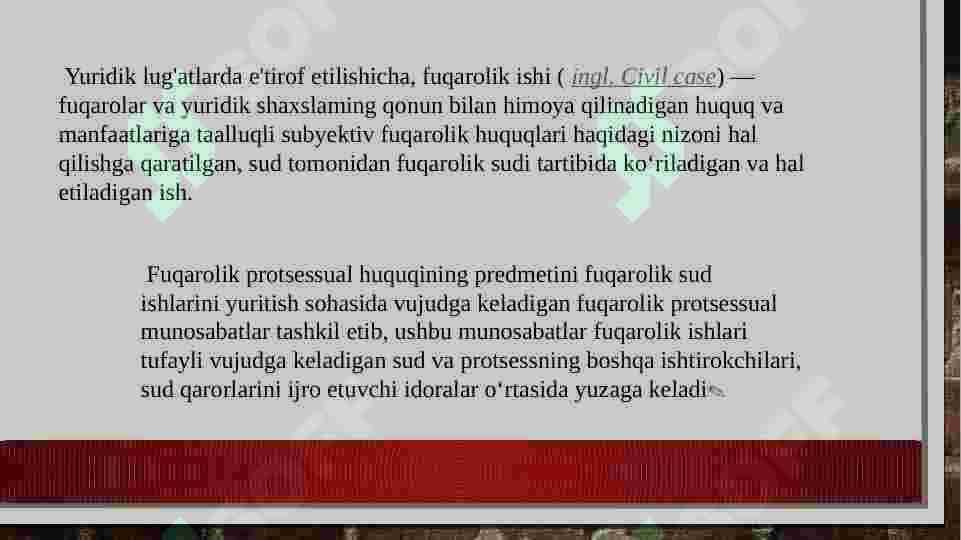 Fuqarolik protsessual huquqi 3
