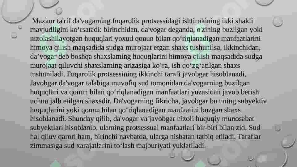 FUQAROLIK PROTSESSIDA TARAFLAR 4