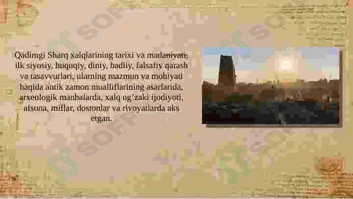 Falsafiy tafakkur taraqqiyoti bosqichlari:sharq falsafasi 6
