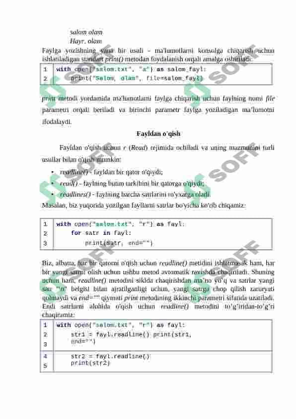 Phytonda fayllar bilan ishlash 4
