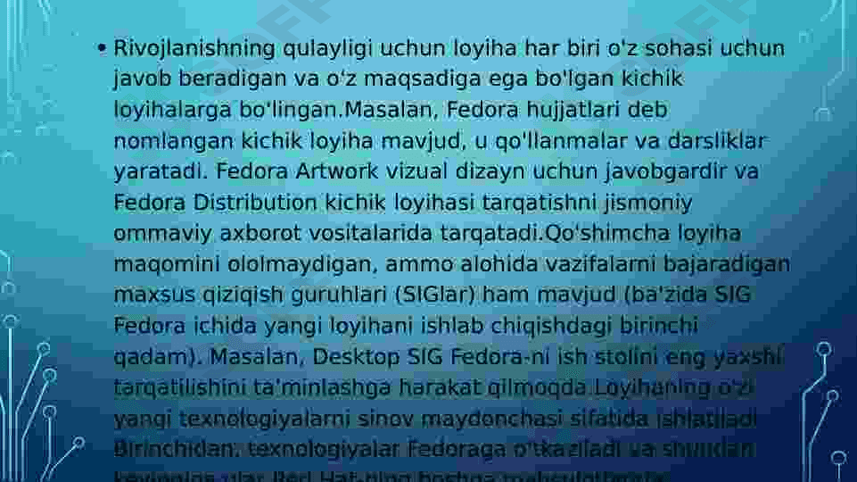 Metama`lumotlar  Tizimi   Bilan Tanishish (Fedora) 4