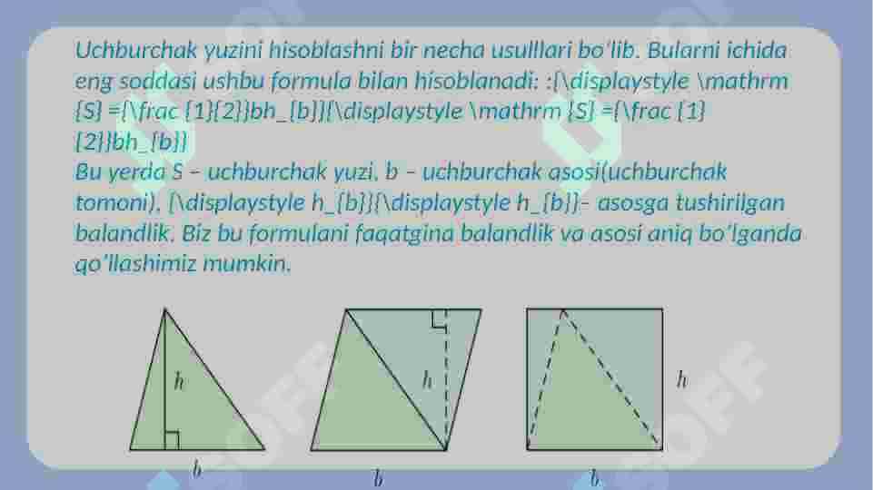 Figuralar yuzasini topishga doir masalalar 5
