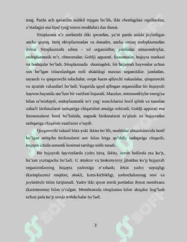 Bir hujayralilar ya`ni soda hayvonlar  va ko'p hujayralilar dunyosi filogeniyasi 3