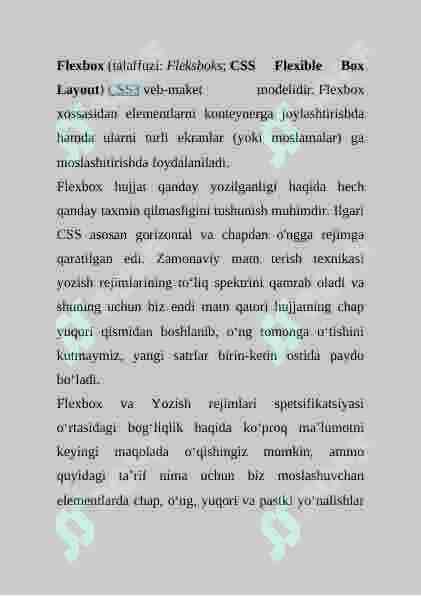 Flexbox qutilarni to’g’ri joylashtirish. 2
