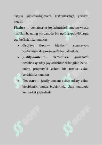 Flexbox qutilarni to’g’ri joylashtirish. 3