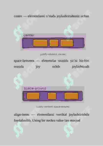 Flexbox qutilarni to’g’ri joylashtirish. 5