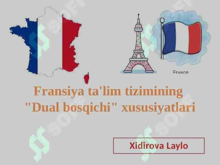 Fransiya dual talimi tizimining "Dual bosqichi" xususiyatlari