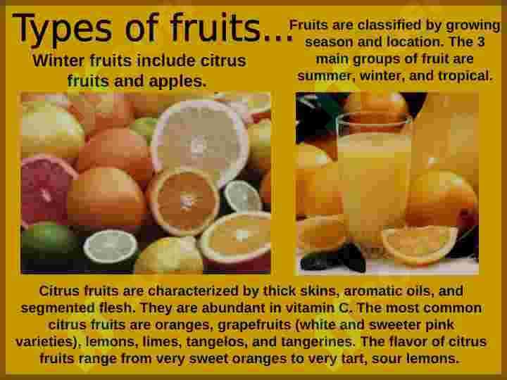 Fruits and vegetables. 5