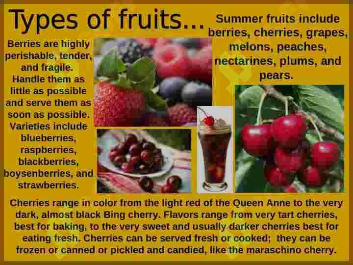Fruits and vegetables. 7