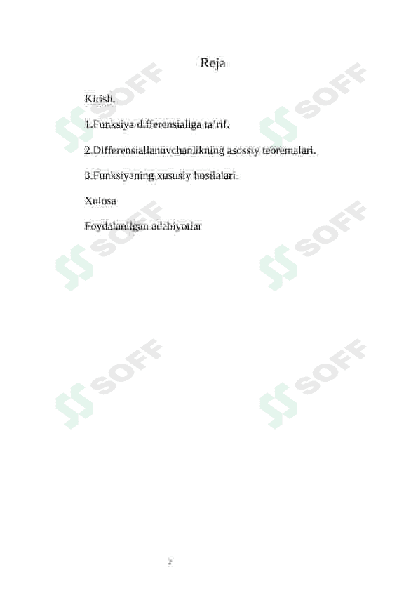 Funksiya differensiali 2