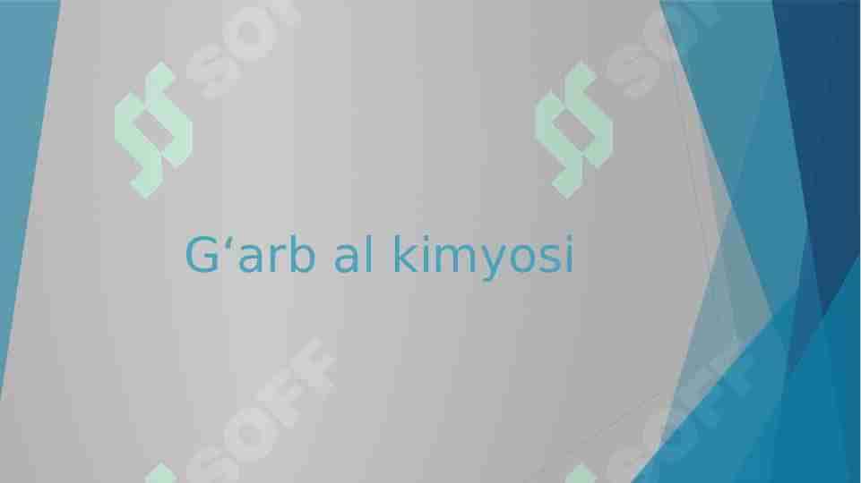 Gʻarb al kimyosi