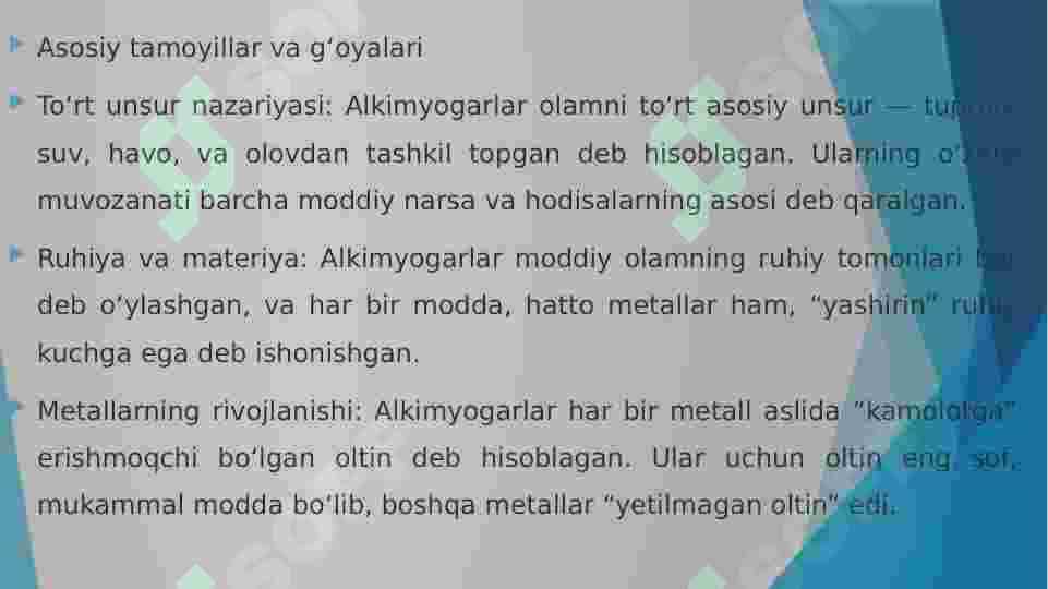 Gʻarb al kimyosi 6