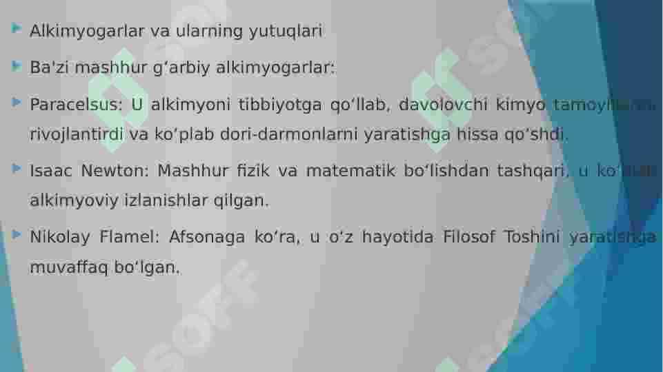 Gʻarb al kimyosi 7