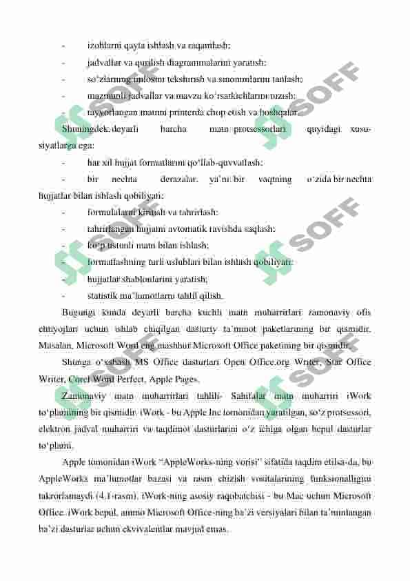 Zamonaviy matn muharriri va protsessorlari 2