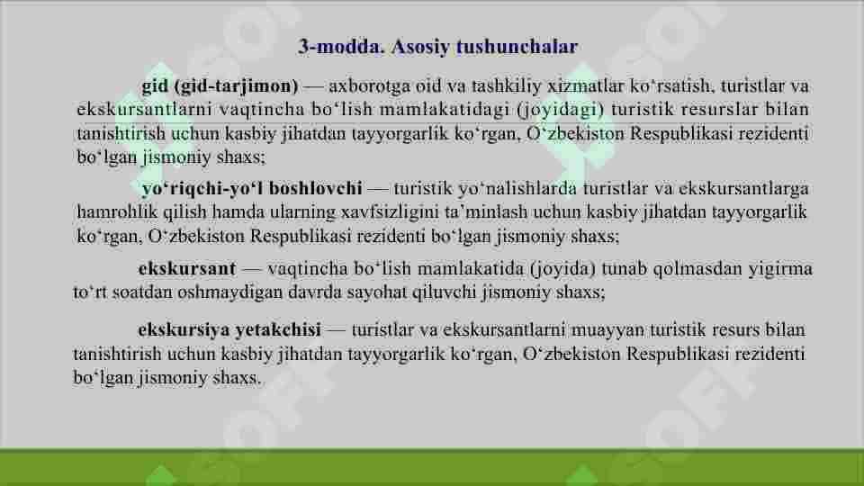 Gid-ekskursiya xizmatlarini amalga oshirish jarayonlari 3