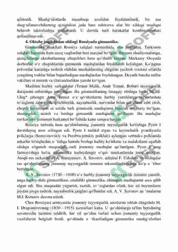 Gimnastikaning qisqacha tarixi | jismoniy tarbiya 8