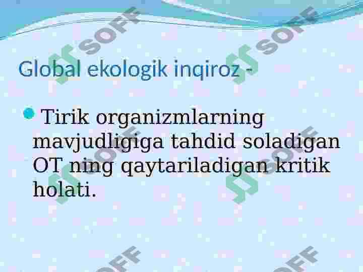 Global ekologik muammolar 2