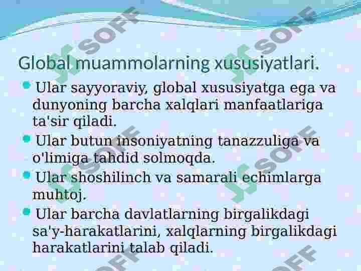Global ekologik muammolar 6