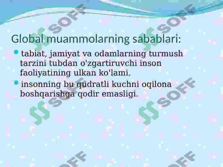 Global ekologik muammolar 7