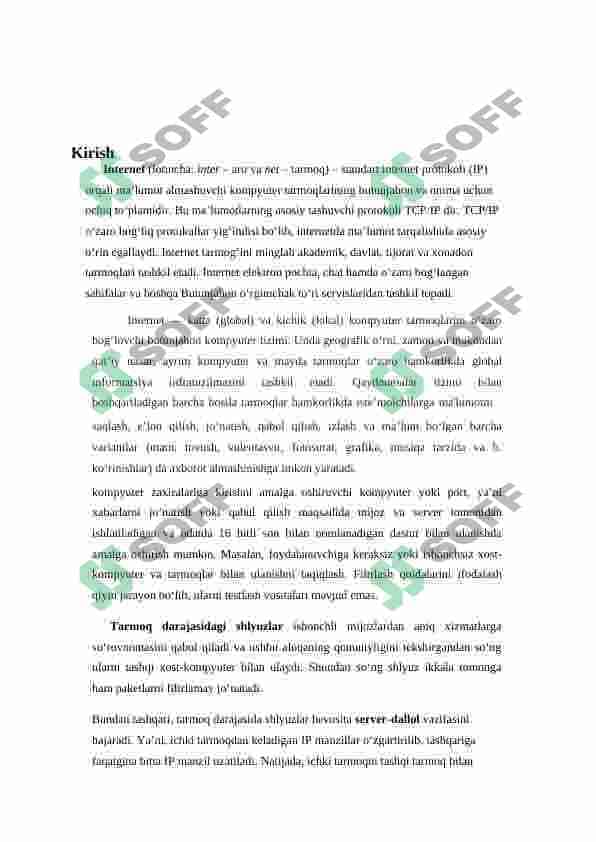 Internet tizimi haqida asosiy tushinchalar 5
